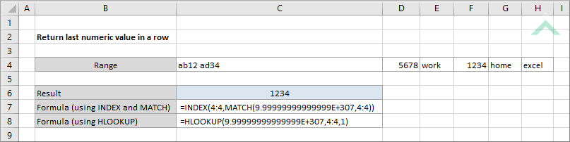 Return Last Numeric Value In A Row Excel VBA