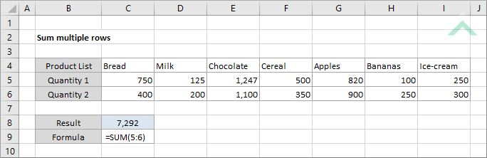 Excel Formula For Multiple Rows Awardsmas