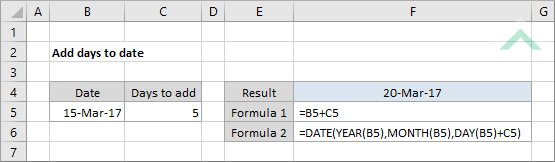 Add Days To Date Excel VBA