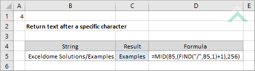 Return Text After A Character In Excel Printable Templates Free